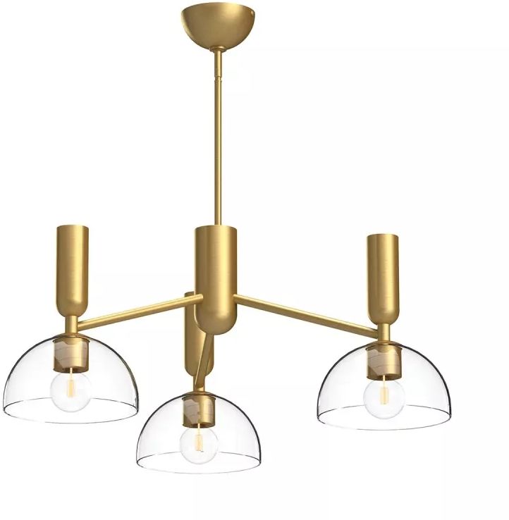 Elstead Lighting Jude lampa podsufitowa 3x60 W ALM-JUDE3-GD-CL