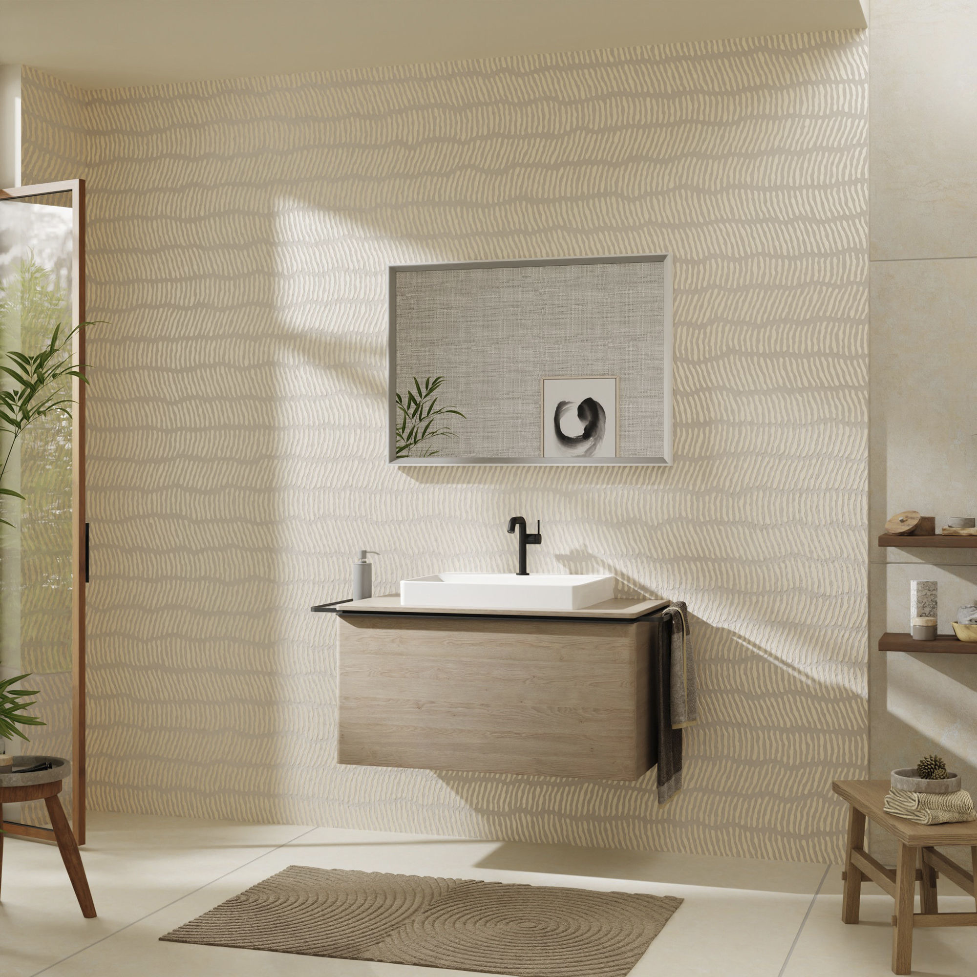 Hansgrohe Xelu Q blat naszafkowy 98x55 cm dąb 54110230