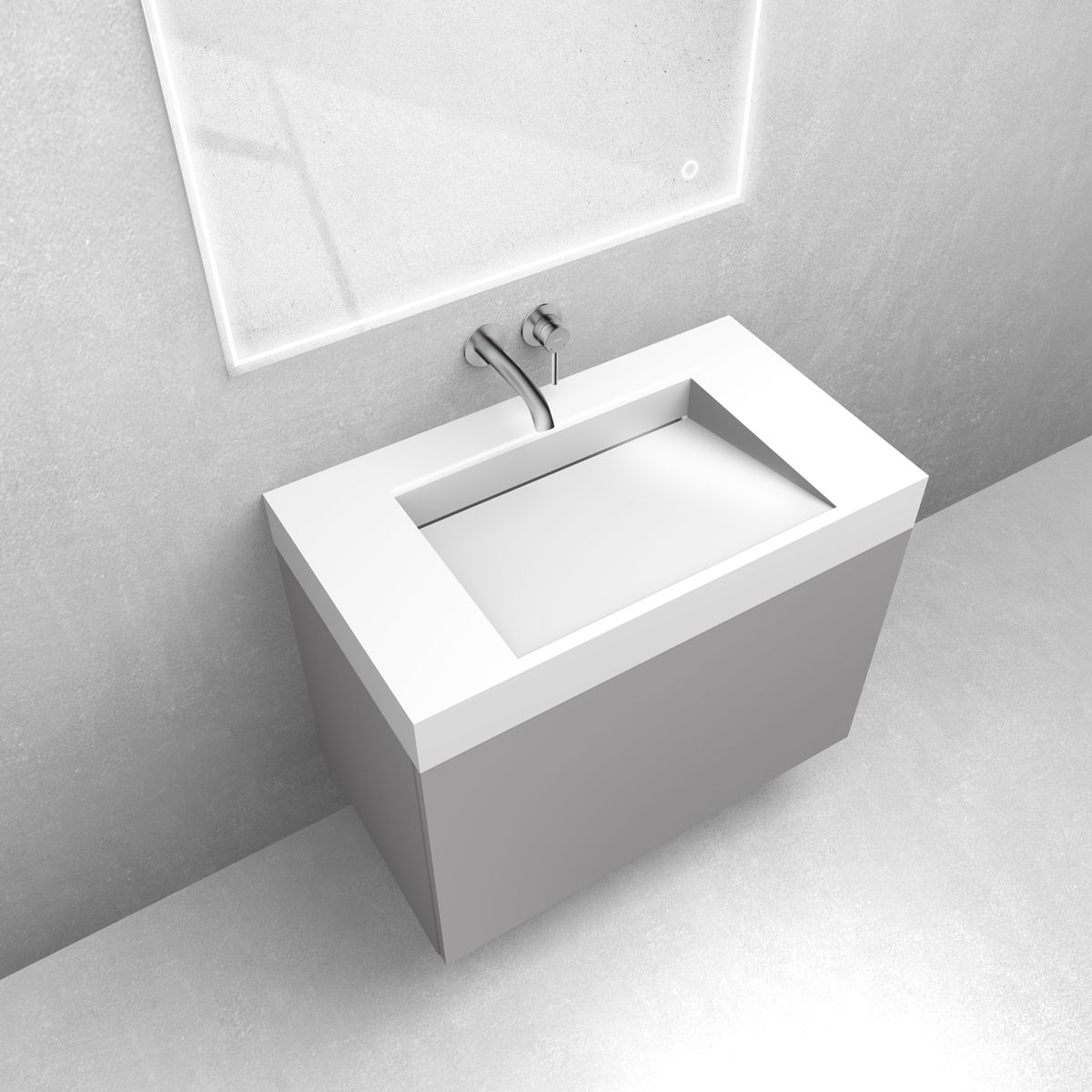 Zestaw Oltens Lun szafka podumywalkowa 80 cm z umywalką Stila LavaForm kaszmir/biały mat 68799900 - Wysyłka w 24h