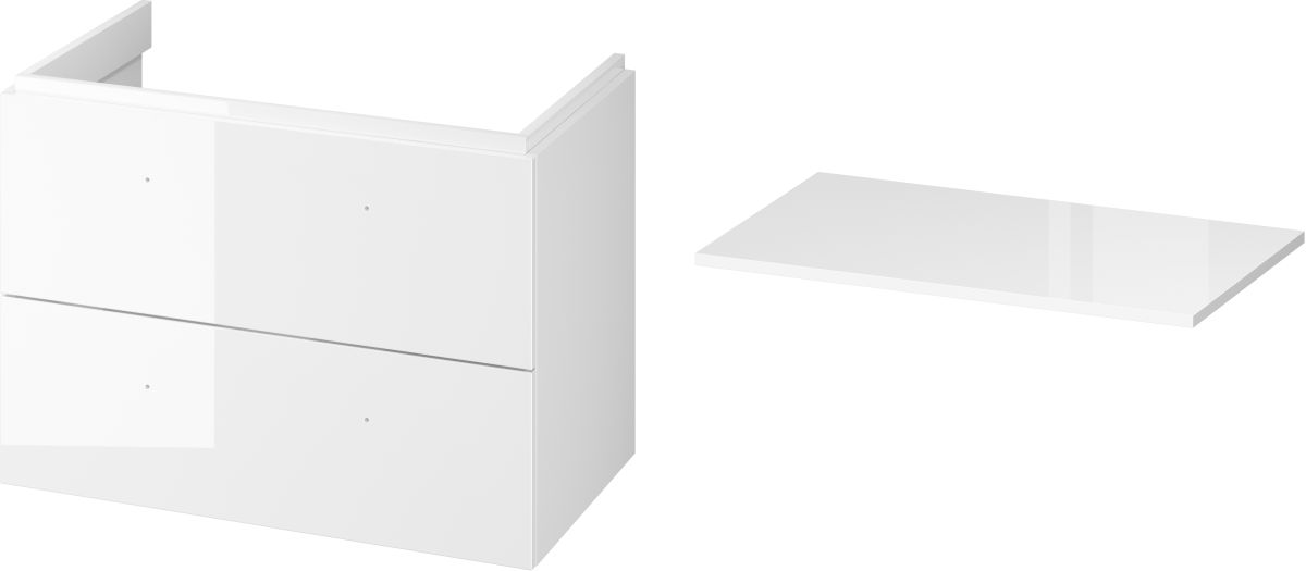 Cersanit Larga zestaw 80 cm szafka podumywalkowa z blatem biała (S932024, S932073) - Wysyłka w 24h