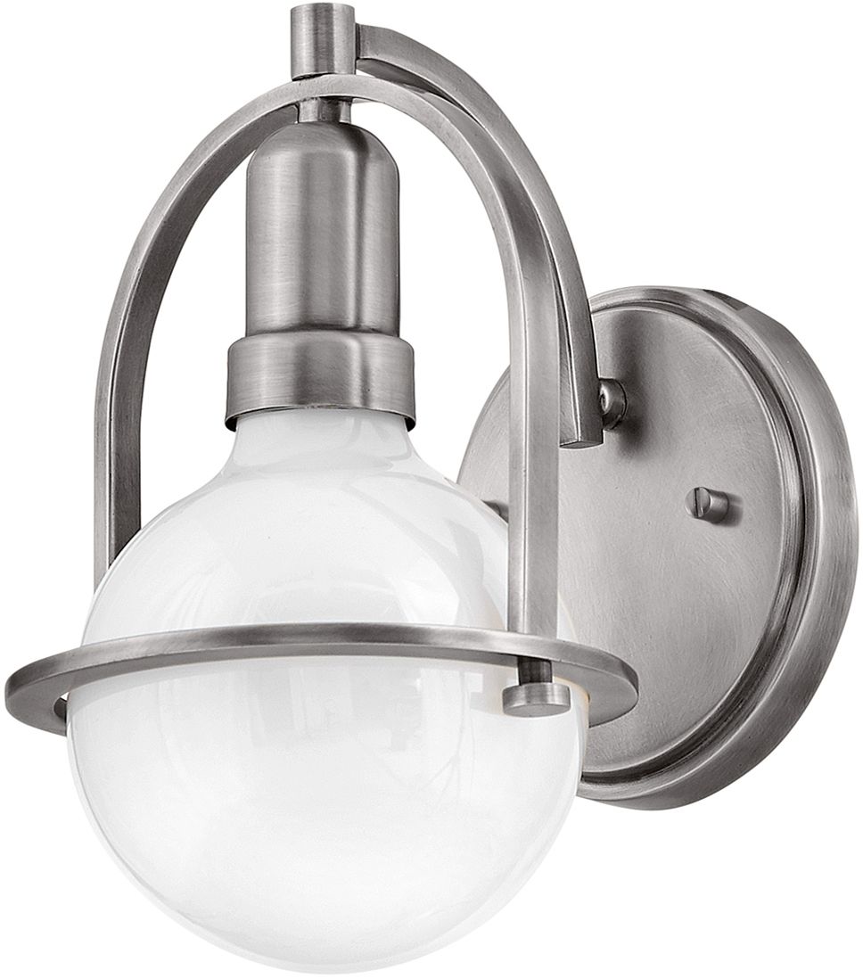 Quintiesse Somerset kinkiet 1x60 W szczotkowany nikiel/mleczny QN-SOMERSET1-BN