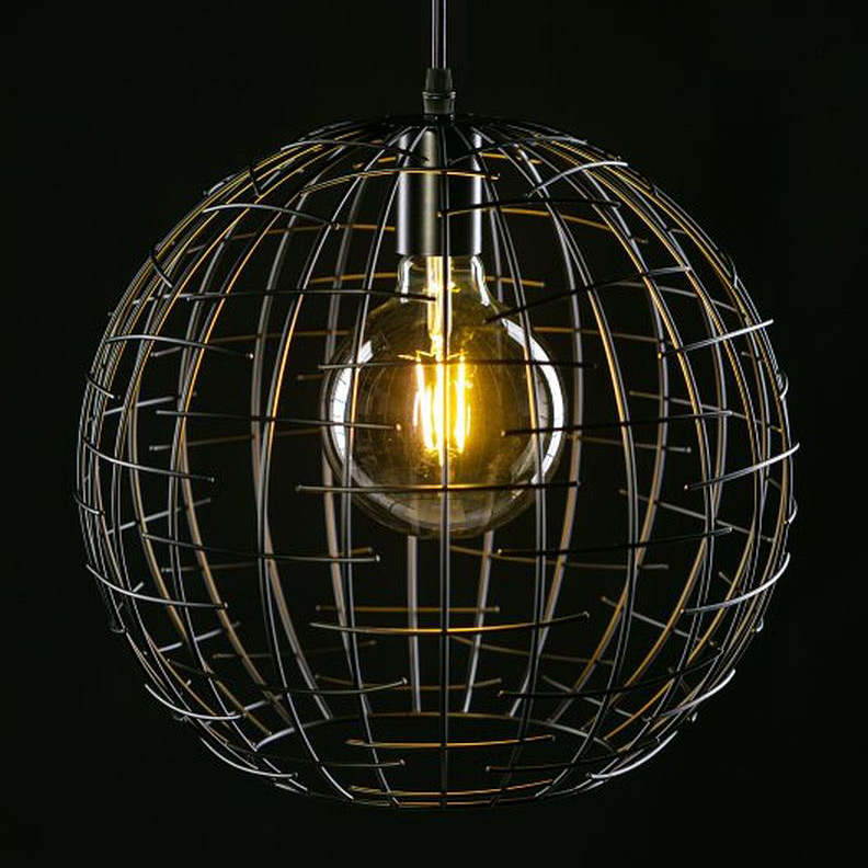 GTV Viela lampa wisząca 1x40 W czarna OS-VIEL2-11-DEC