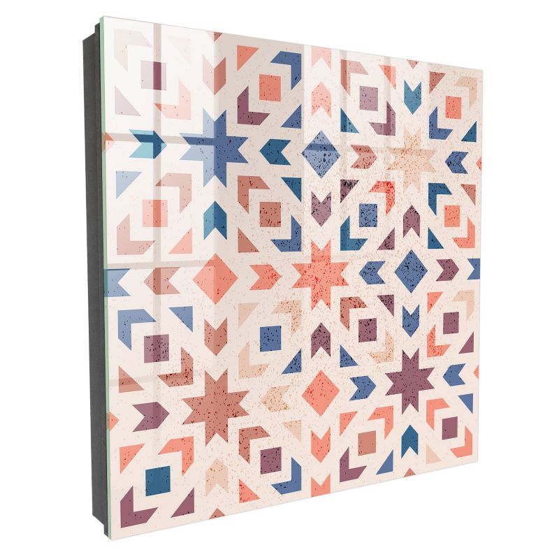 Pudełko Na Klucze Tulup 30x30 cm Geometryczny wzór - Czarna - Otwierana na prawo 1 szt.