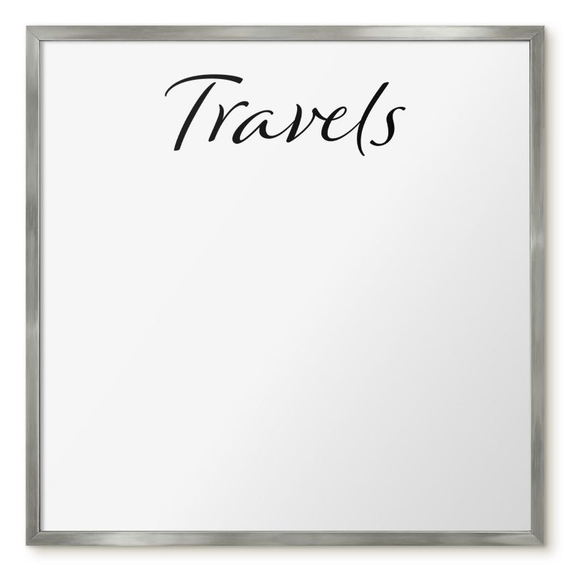 Tablica Magnetyczna W Ramie Tulup 50x50 cm Travels 4 - Srebrna rama Do salonu, sypialni 1 szt.