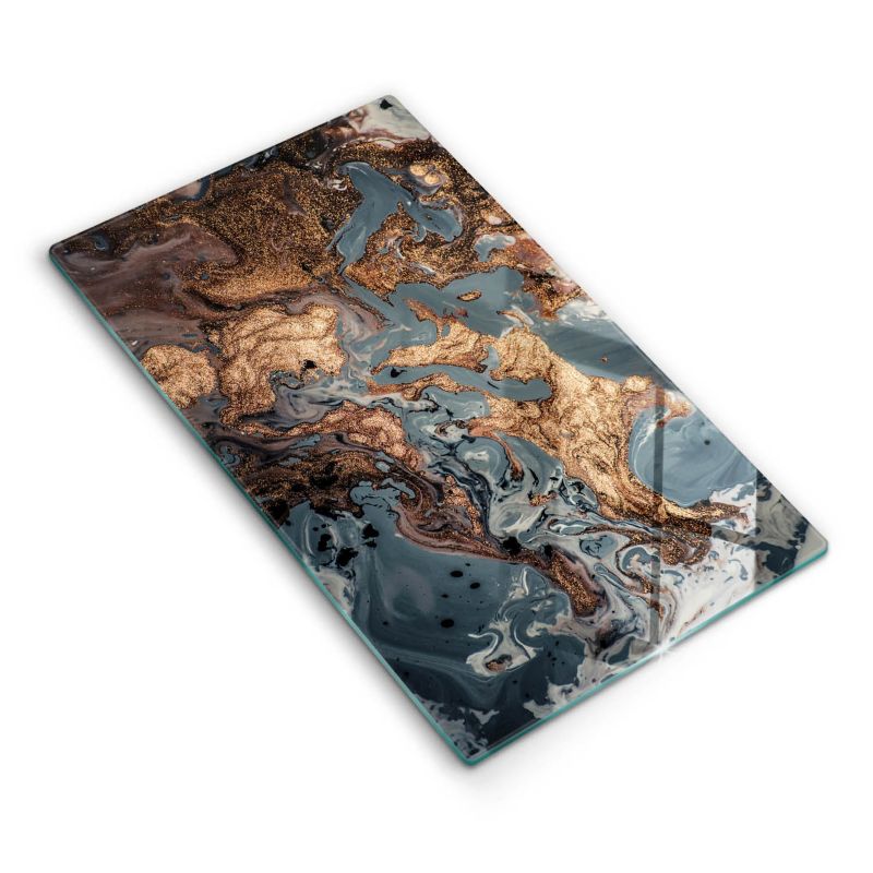 Szklana deska do krojenia Wallfluent 30x52 cm Ozdobna skała ze złotem 1 szt.