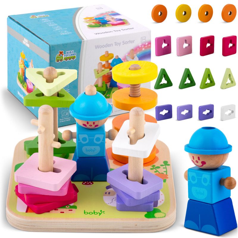 Drewniany sorter Ricokids RK-866 układanka manipulacyjna 1szt.