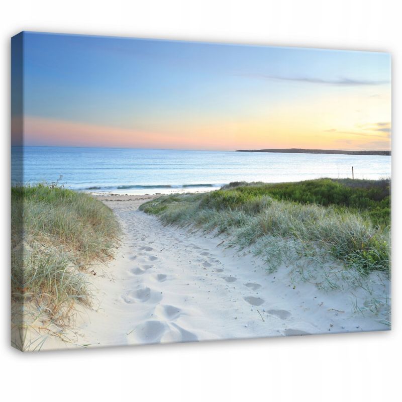 Obraz WALLARENA Do Sypialni Salonu Na Płótnie Plaża Natura Morze Niebieski 120x80 cm PP14735O20 1 szt.