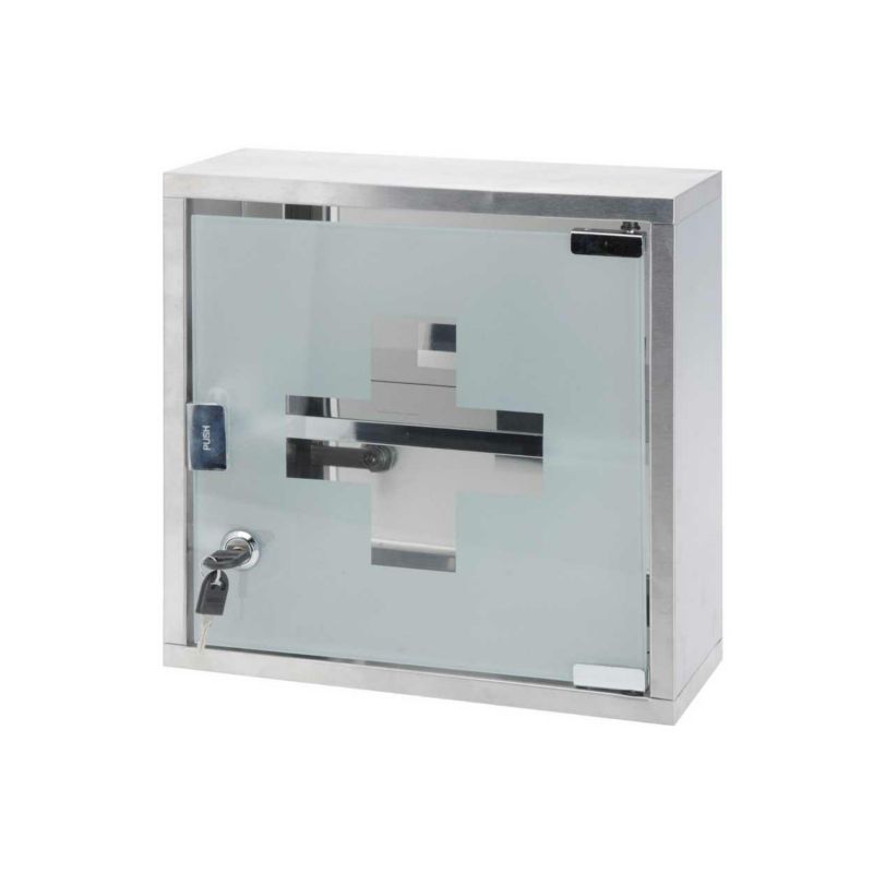Apteczka ścienna Bathroom Solutions stal nierdzewna zamykana 30x30x12 cm 1 szt.