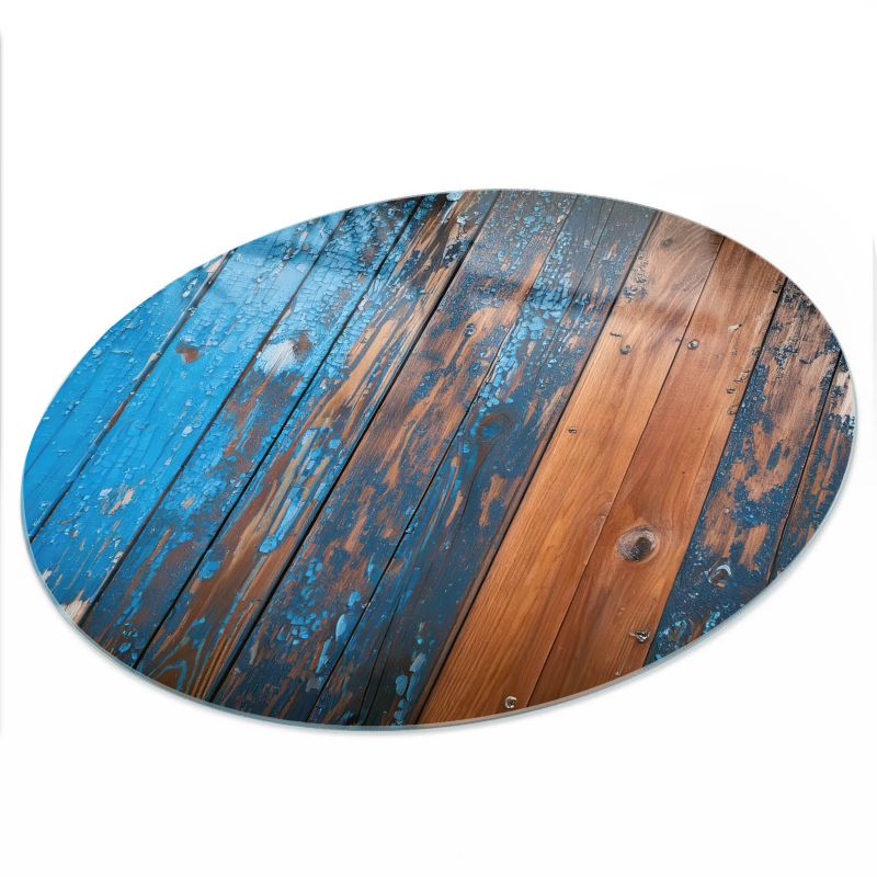 Blat Do Stołu ArtPrintCave fi60 cm Rustykalne drewno 3 - Blat Szklany Okrągły 1 szt.