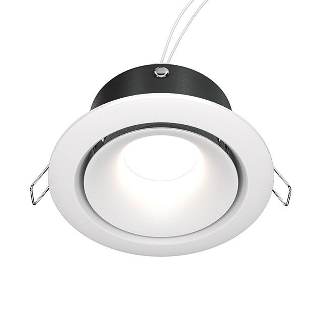 Oprawa sufitowa wpuszczana Maytoni Yin biała 1 x GU10 x 50W IP20 wym: 4,5 x 9,8 x 9,8 cm okrągła - 1 szt.