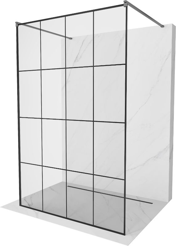 Ścianka prysznicowa Mexen Kioto czarny wzór 160x200 cm 800-160-002-95-771 szt.