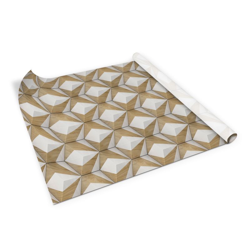 Samoprzylepna okleina Tulup 100x50 cm Drewniane sześciany 3d 1 szt.