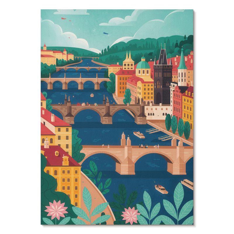 Nowoczesny Plakat na Płótnie Tulup 21x29,7 cm (A4) Miejski pejzaż Do salonu, biura, 1 szt.