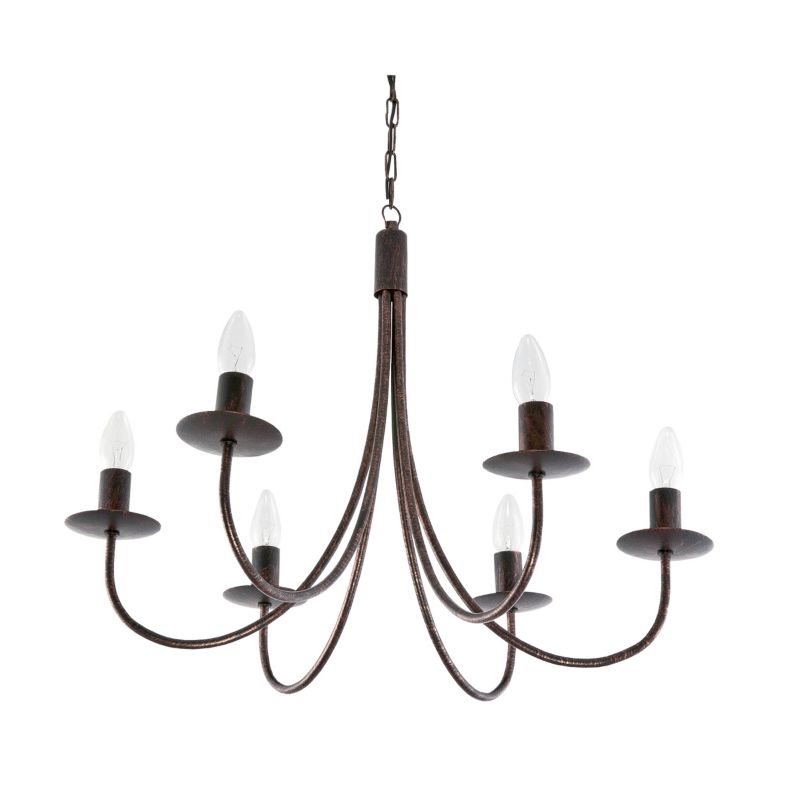 Lampa wisząca EDYLIT świecznikowa żyrandol stare złoto vintage do salonu 6xE14 LUMEN OLD 710/6 1 szt.