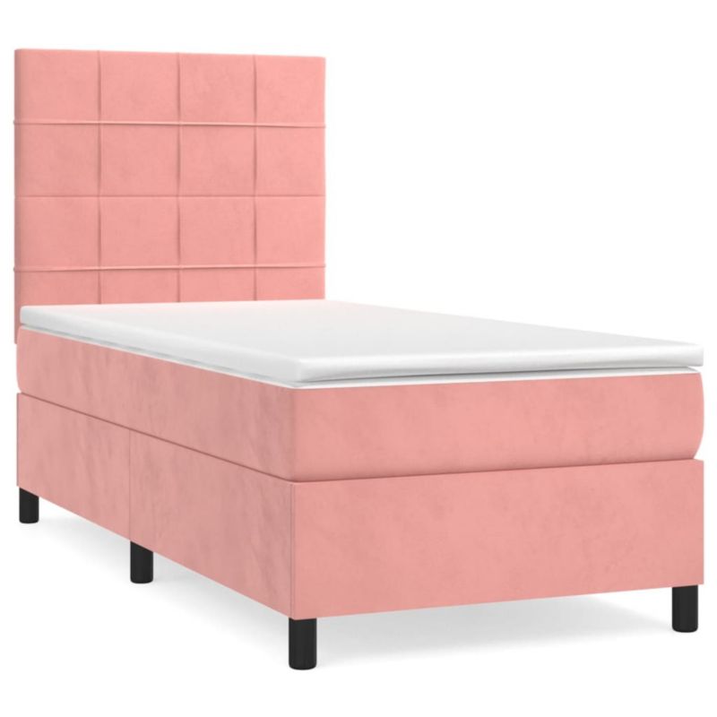 Łóżko kontynentalne WaszeMeble 90x200 cm różowe WM-3143006 1 szt.
