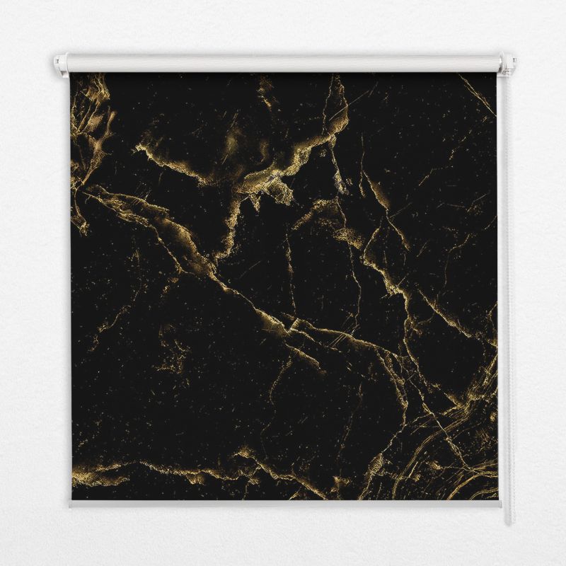 Roleta Wzorzysta Tulup 90x140 cm Czarny Marmur Montaż do ściany/sufitu 1 szt.