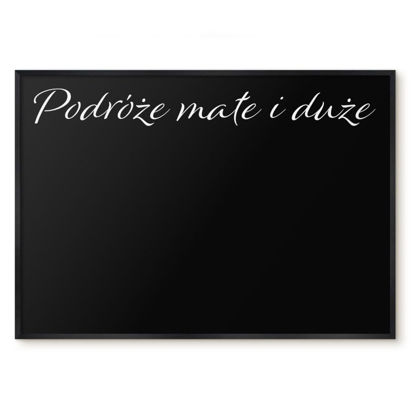 Tablica Na Magnesy Z Podróży Tulup 100x70 cm Podróże małe i duże 9 - Czarna rama Do salonu, sypialni 1 szt.