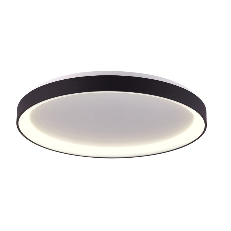 Plafon 78cm Italux Vico czarny okrągły 78cm LED 60W Biały zmienny 3000-4000K 5300lm IP20 - 1 szt.