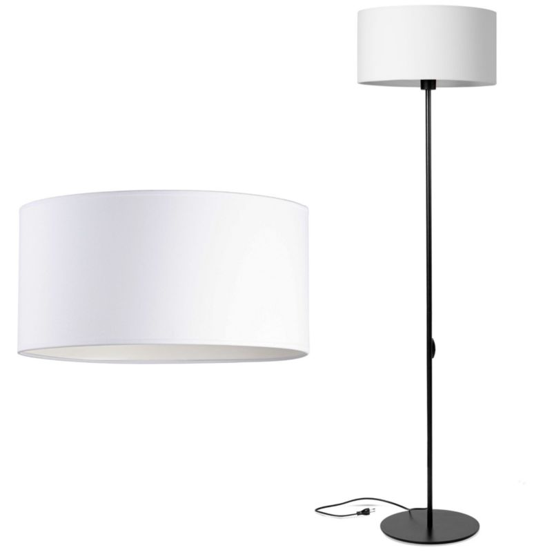 Lampa podłogowa Tornado ABAŻUR 40cm biały E27 1 szt.