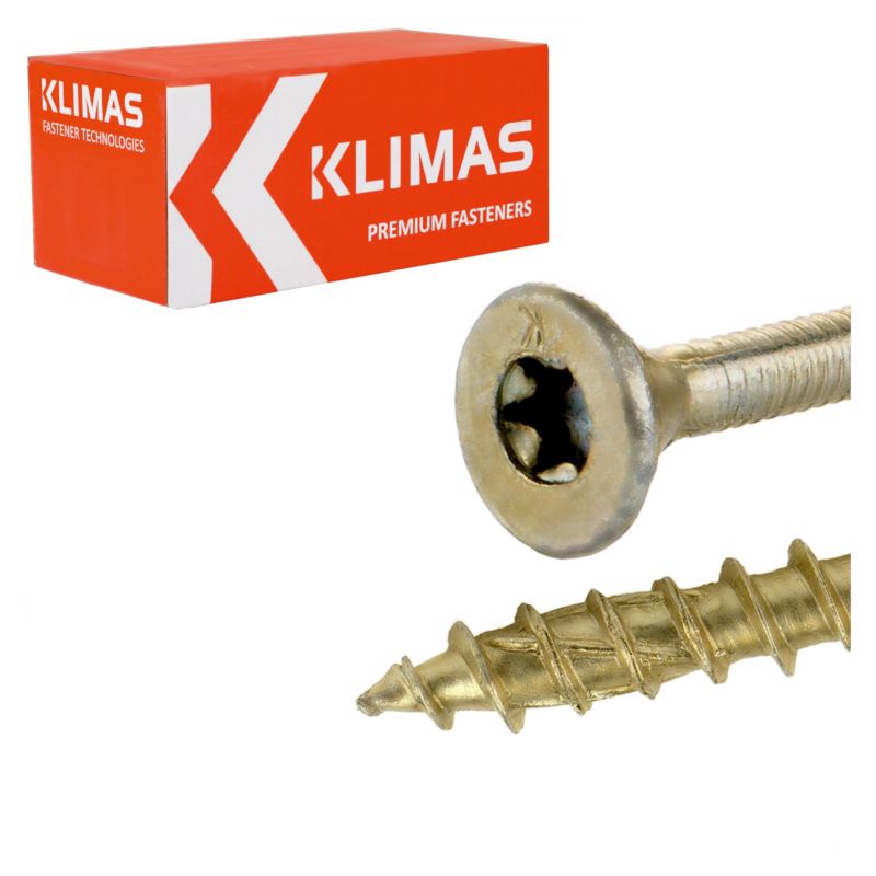 Wkręty do drewna konstrukcyjne Klimas WKCS 6x260 mm z łbem stożkowym 100szt