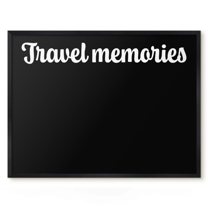 Tablica Magnetyczna Do Biura Tulup 80x60 cm Travel memories 6 - Czarna rama Do salonu, sypialni 1 szt.