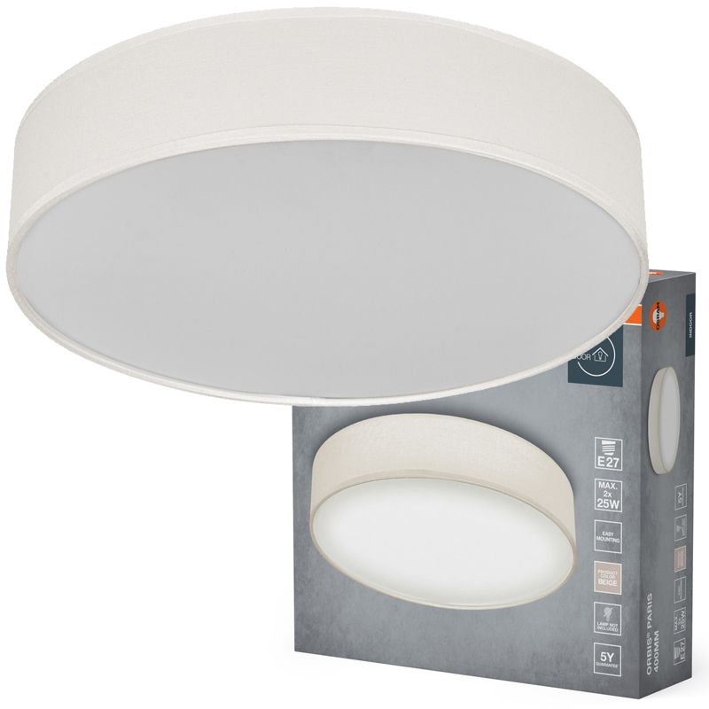Plafon Osram Orbis Lampa Sufitowa Plafon LED 2x E27 Okrągły Beżowy 1 szt.