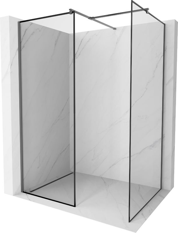 Ścianka prysznicowa walk-in Mexen Kioto czarny wzór 130x110 cm 800-130-202-95-70-1101 szt.