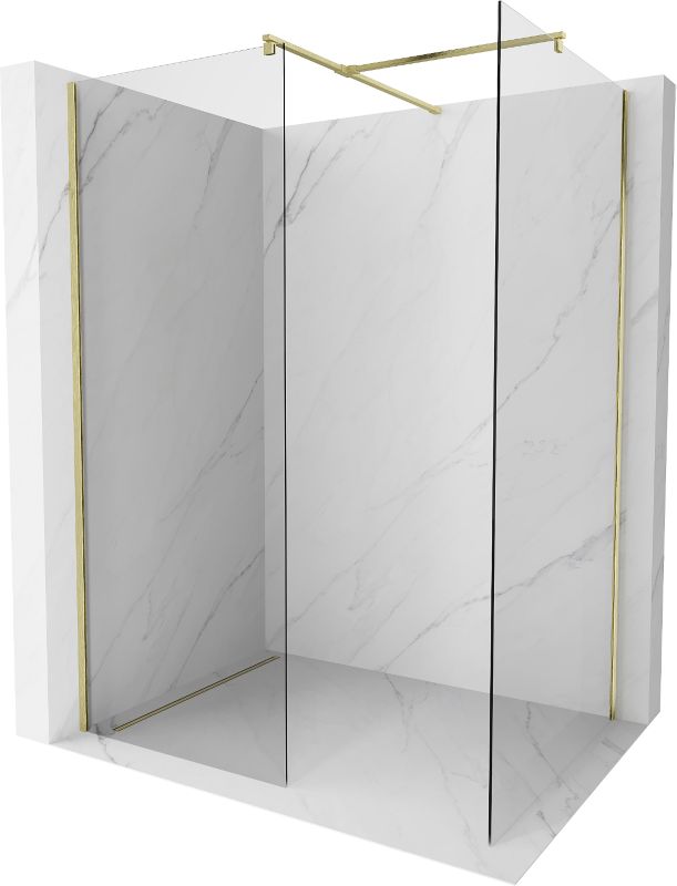 Ścianka prysznicowa walk-in Mexen Kioto złota szczotkowana 110 x 75 cm 800-110-202-55-00-075 1 szt.
