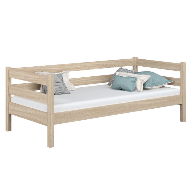 Dębowe łóżko N-WOOD sofa N01 dąb bielony 120x200 1szt.