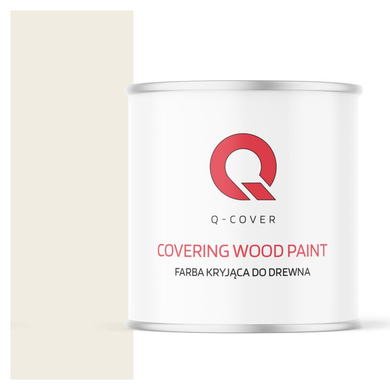 Farba Kryjąca do Drewna Q-Cover Biały Alpejski RAL9010 Półmat 2.5L