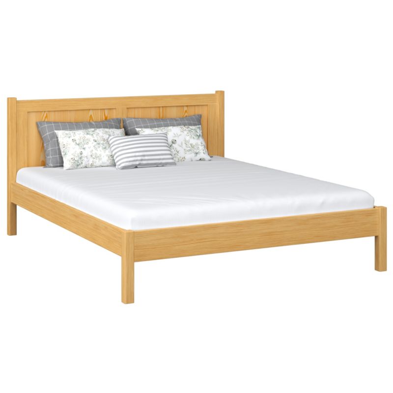 Drewniane łóżko N-WOOD podwójne N02 sosna naturalna 200x200 1szt.