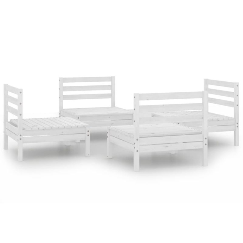 Zestaw mebli ogrodowych WaszeMeble 4-cz. z drewna biały WM-3082403 1 kpl