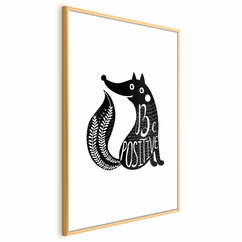 Plakat Artgeist Be positive 21x30 cm z ramą złotą 1 szt
