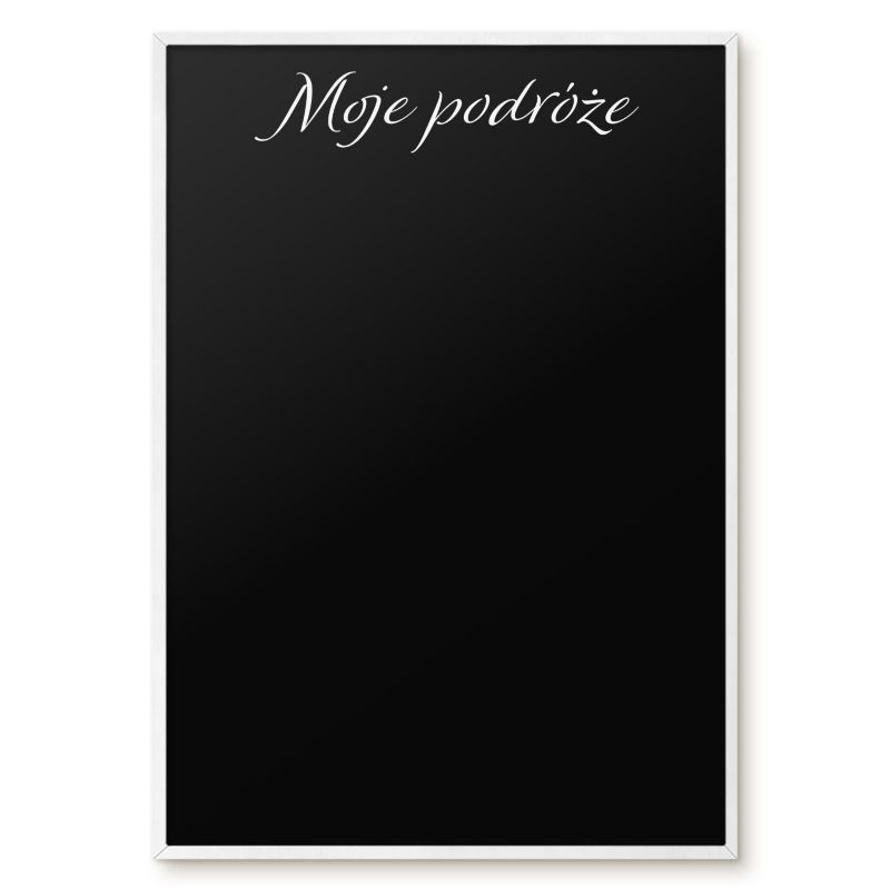 Magnetyczna Tablica Ścienna Tulup 70x100 cm Moje podróże 9 - Biała rama Do salonu, sypialni 1 szt.