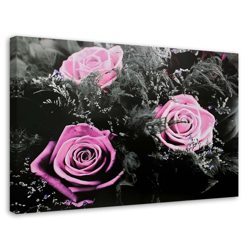 Obraz na płótnie Feeby Różowe róże w tajemniczym ogrodzie 120x80cm 1szt
