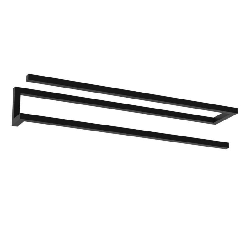 Czarny wieszak łazienkowy podłużny ścienny na 2 ręczniki BATHROOM ORGANIZATION 9872 Luminex 1 szt.