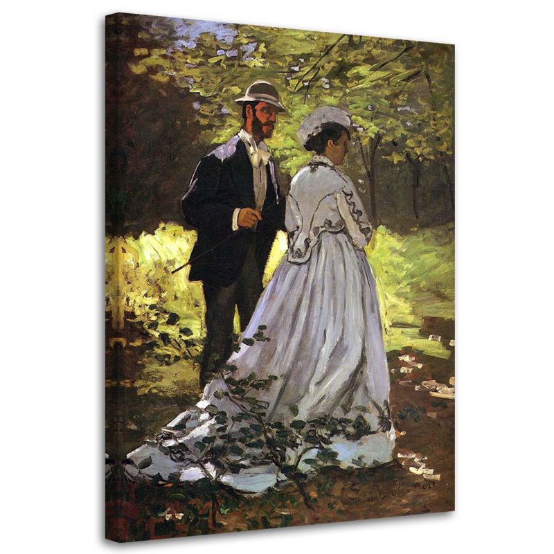 Obraz na płótnie Feeby Bazille and Camille - C. Monet reprodukcja 60x90cm 1szt