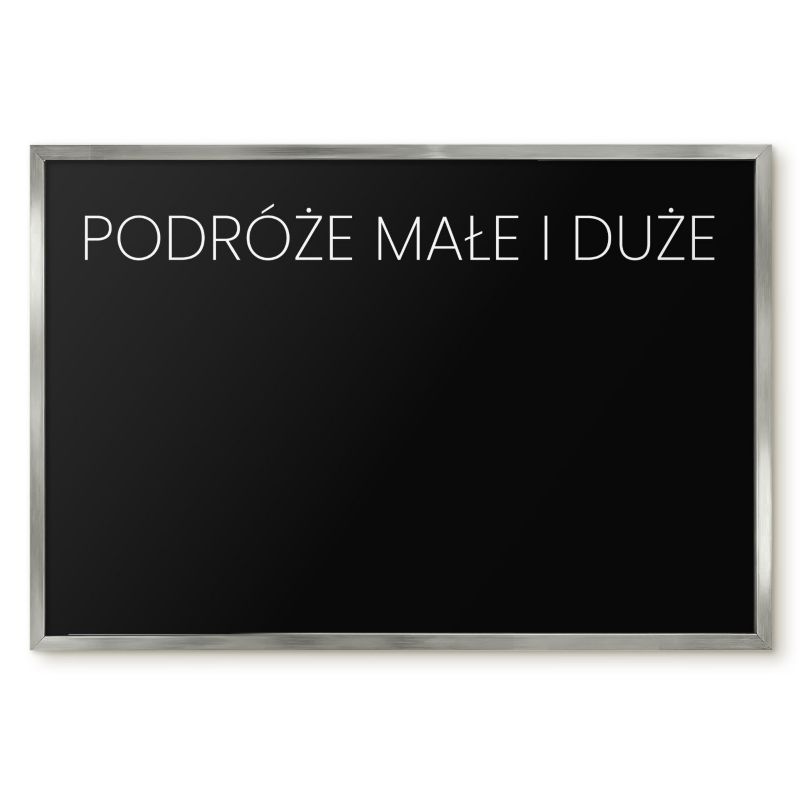 Tablica Magnetyczna Na Magnesy Tulup 60x40 cm Podróże małe i duże 8 - Srebrna rama Do salonu, sypialni 1 szt.