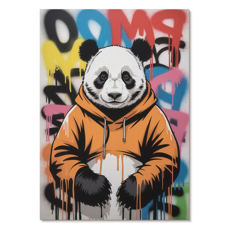 Obraz Plakat Canvas Tulup 29,7x42 cm (A3) Panda graffiti Do sypialni, salonu, biura 1 szt.