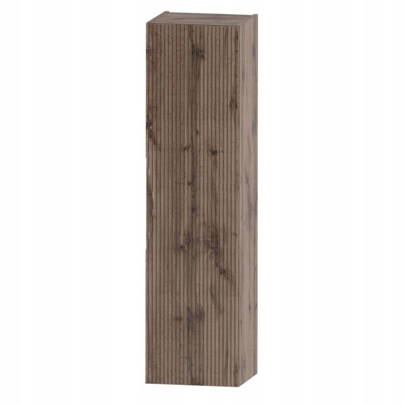 Słupek łazienkowy Furnidea 130 cm wiszący dąb wotan ryflowane fronty CLEO 1 szt.