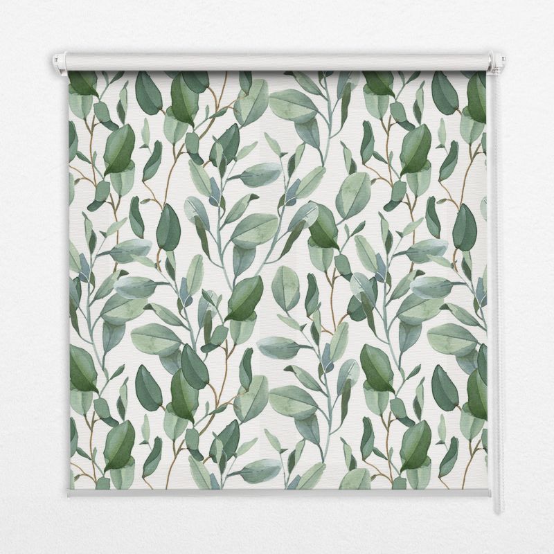 Roleta Do Salonu Tulup 120x140 cm Liście Na Gałązkach Montaż do ściany/sufitu 1 szt.