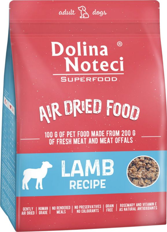 Karma suszona dla psa Dolina Noteci jagnięcina 1 kg