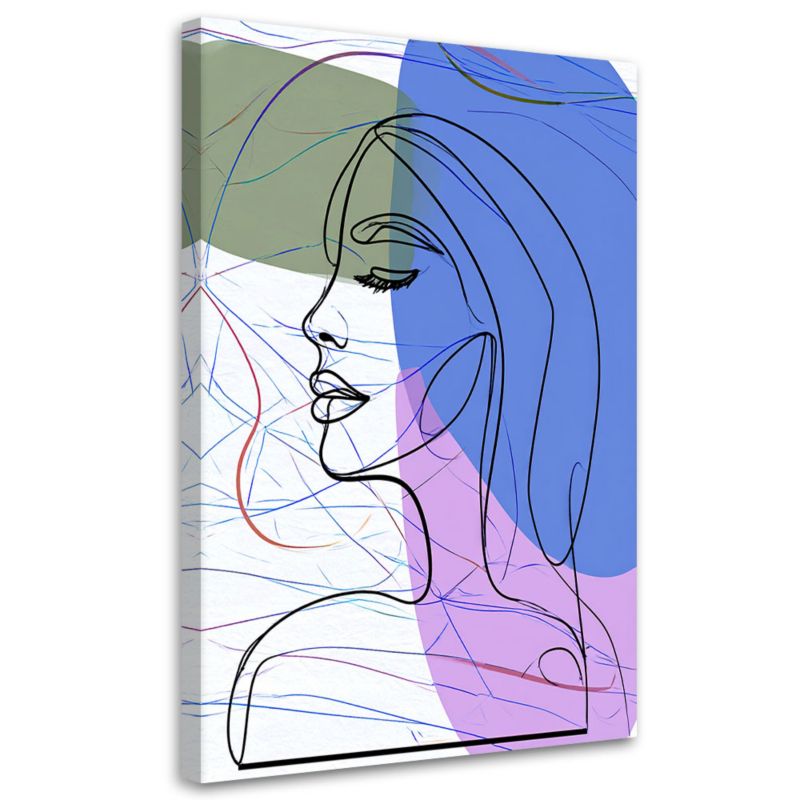 Obraz do salonu sypialni kuchni biura loftu Feeby Liniowy portret 30x45cm 1szt