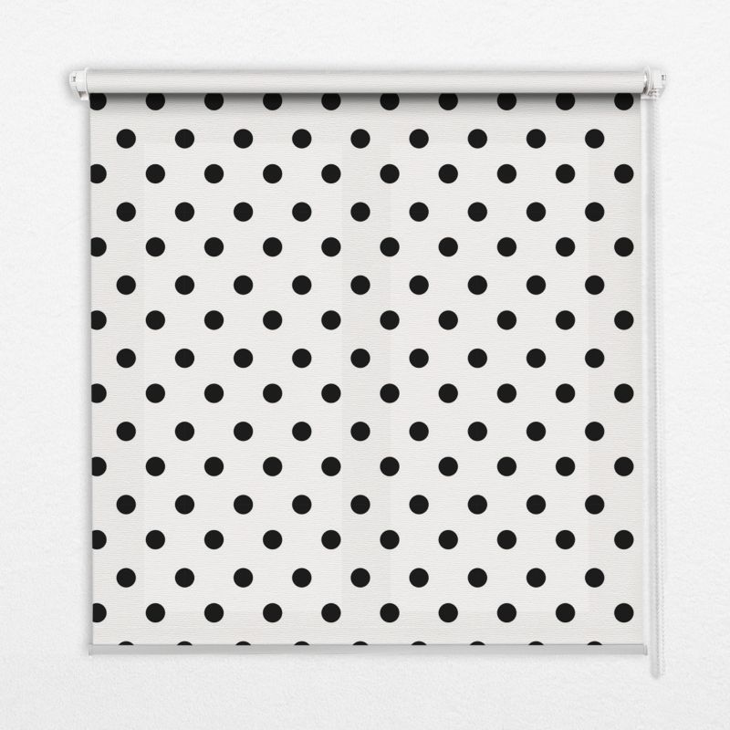 Roleta Do Kuchni Tulup 100x140 cm Czarne Kropki Montaż do ściany/sufitu 1 szt.
