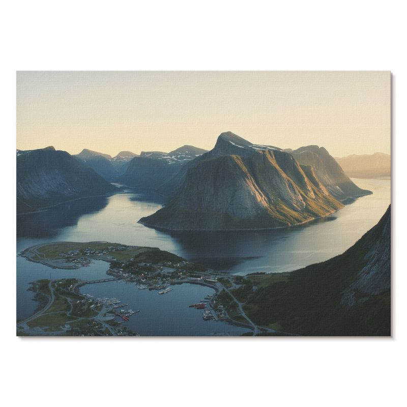 Obraz Plakat Canvas Tulup 84x59,4 cm (A1) Fiordy górskie Do salonu, biura, 1 szt.