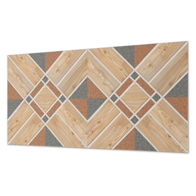 Ścienne Kafelki PCV ArtPrintCave 60x30 cm Wzór geometryczny z drewnem 6 szt.