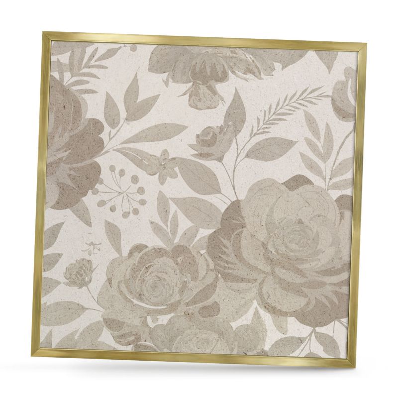 Ozdobna tablica na magnesy ArtPrintCave 50x50 Kwiaty vintage w złotej ramie 1szt