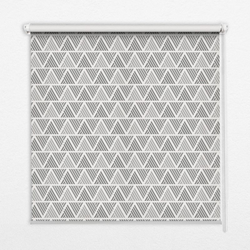 Roleta Z Nadrukiem Tulup 100x140 cm Trójkąty W Paski Montaż do ściany/sufitu 1 szt.