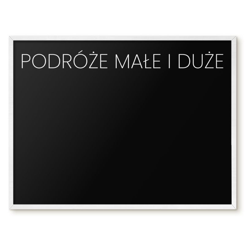 Tablica Magnetyczna Na Magnesy Tulup 80x60 cm Podróże małe i duże 8 - Biała rama Do salonu, sypialni 1 szt.