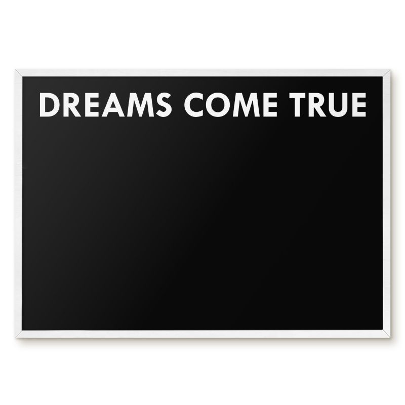 Tablica Magnetyczna Dekoracyjna Ścienna Tulup 70x50 cm Dreams come true 7 - Biała rama Do salonu, sypialni 1 szt.